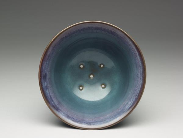 鈞窯 天藍葡萄紫釉仰鐘式花盆