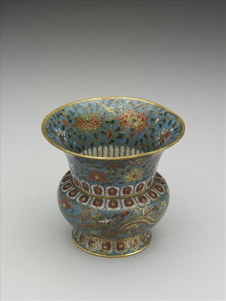 掐絲琺瑯夔龍紋尊