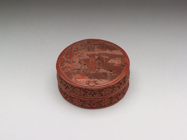 剔紅南極仙翁圓盒