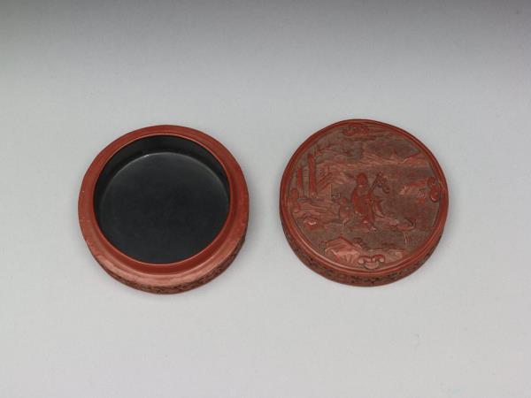 剔紅南極仙翁圓盒