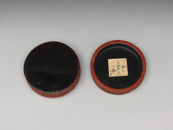 剔紅南極仙翁圓盒