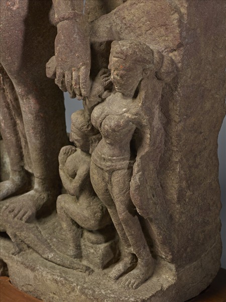 印度北部 12世紀 黃砂岩 女神立像