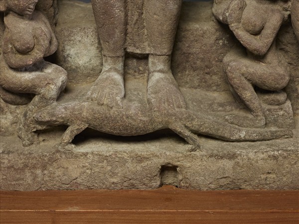 印度北部 12世紀 黃砂岩 女神立像