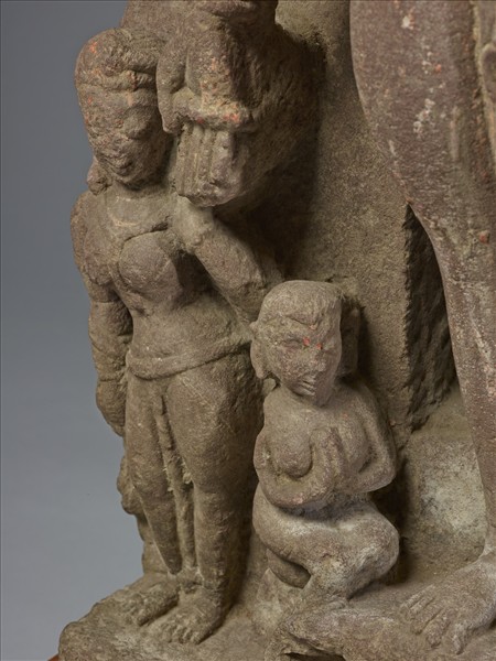 印度北部 12世紀 黃砂岩 女神立像