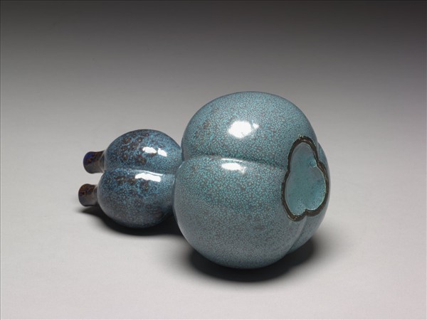 爐鈞釉三連葫蘆瓶