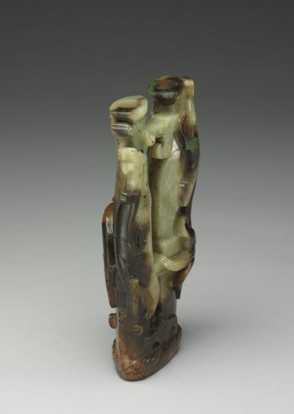 玉鳥獸紋雙連瓶