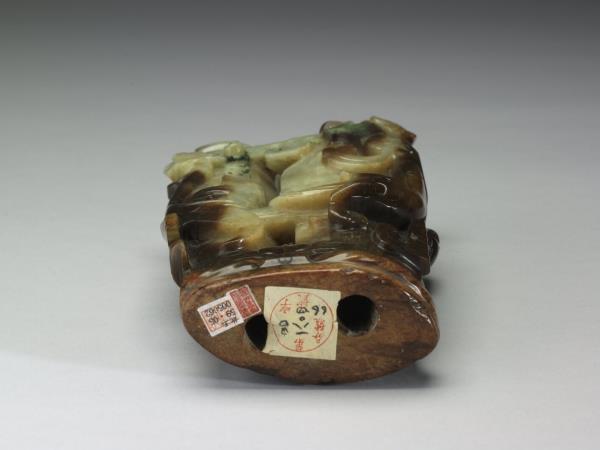 玉鳥獸紋雙連瓶