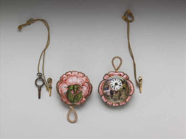 畫琺瑯玫瑰花式懷錶