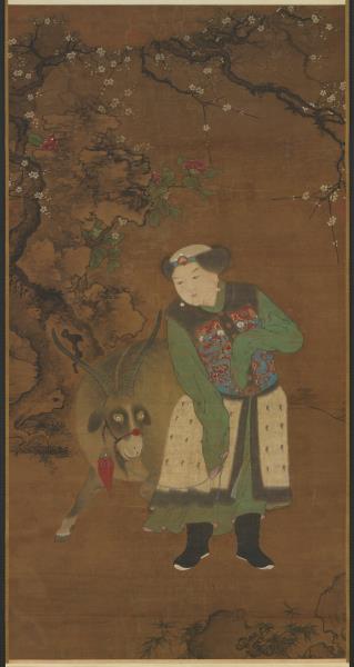 宋郭思戲羊圖　軸