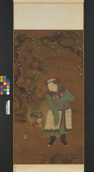 宋郭思戲羊圖　軸