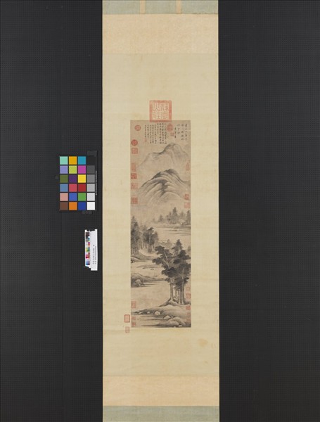 明董其昌青山倚艇圖　軸