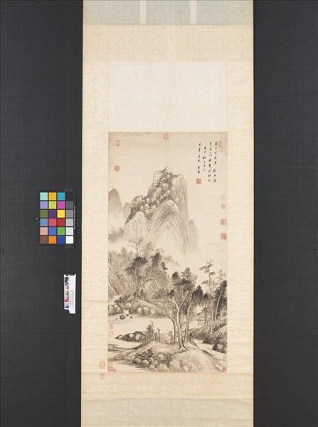 明董其昌泉光雲影　軸