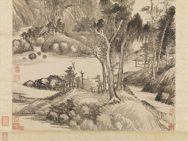 明董其昌泉光雲影　軸