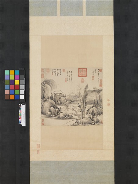 明董其昌秋林書屋圖　軸