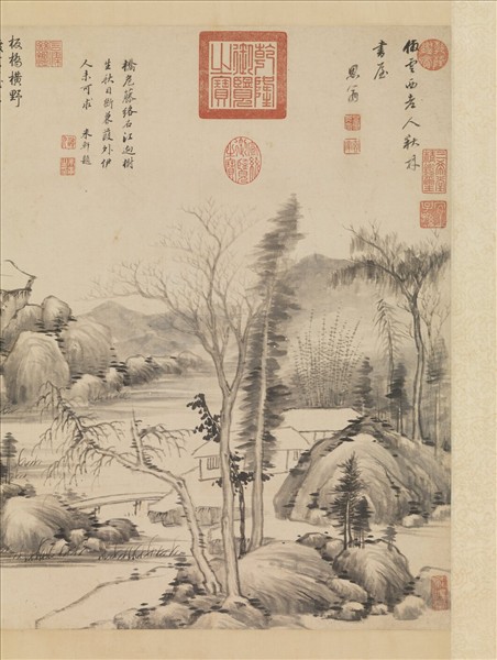 明董其昌秋林書屋圖　軸