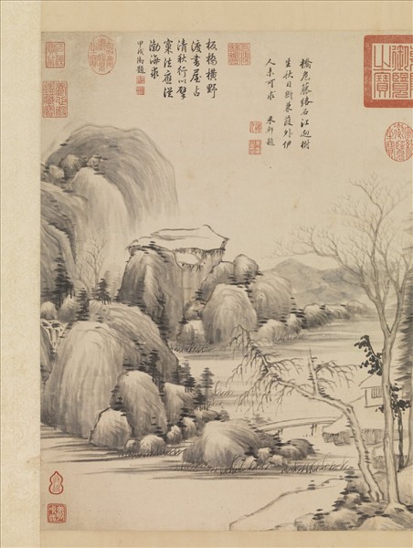 明董其昌秋林書屋圖　軸