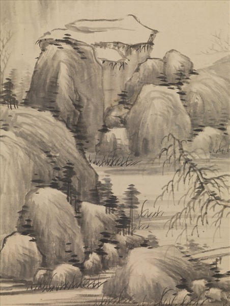 明董其昌秋林書屋圖　軸