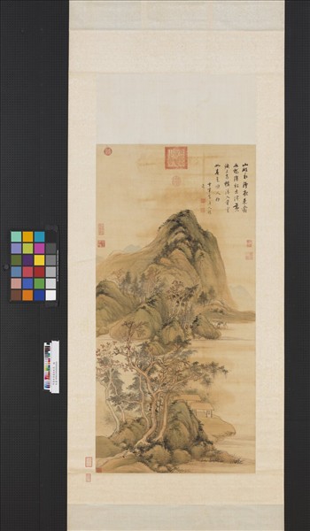 明董其昌霜林秋思　軸