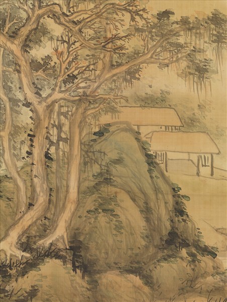 明董其昌霜林秋思　軸