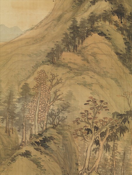 明董其昌霜林秋思　軸