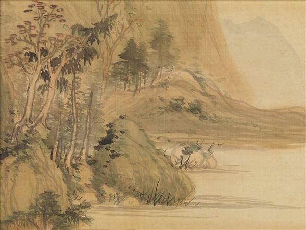 明董其昌霜林秋思　軸