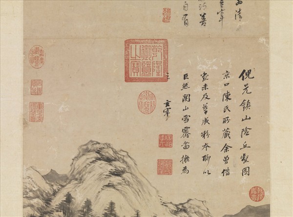 明董其昌倣倪瓚山陰丘壑圖　軸