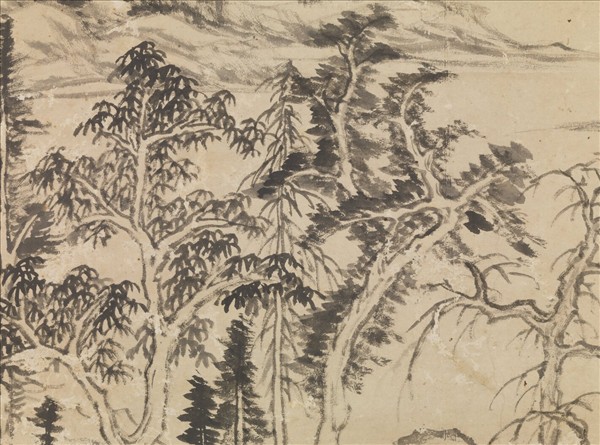 明董其昌倣倪瓚山陰丘壑圖　軸