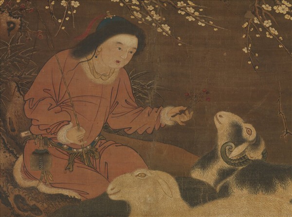 元人三羊開泰圖　軸