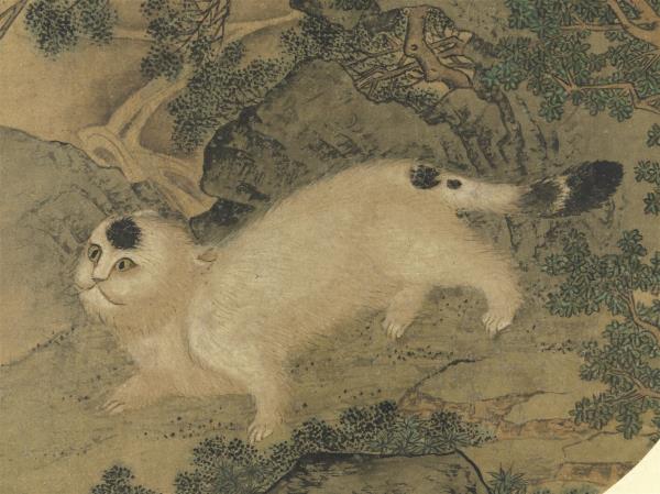 唐刁光胤寫生花卉　冊　灌木游蜂山貓出谷