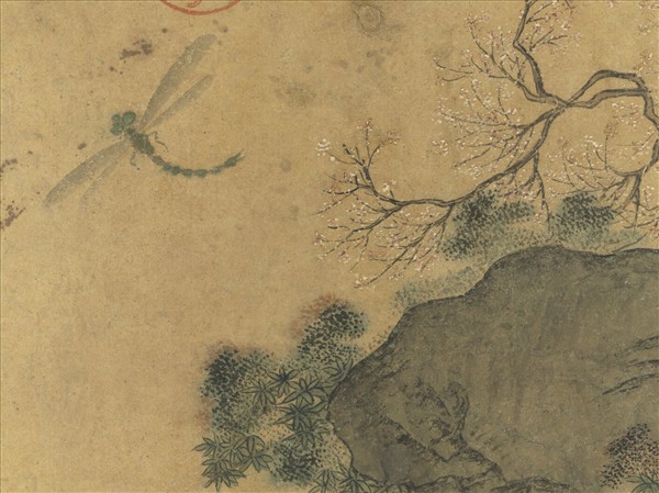 唐刁光胤寫生花卉　冊　秋塘蘋蓼照影蜻蜓