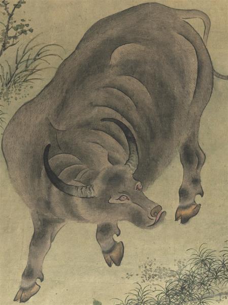 集古圖繪　冊　宋朱羲摹五代戴嵩筆