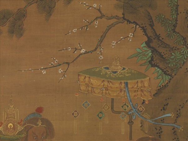 元人畫冬景戲嬰圖　軸