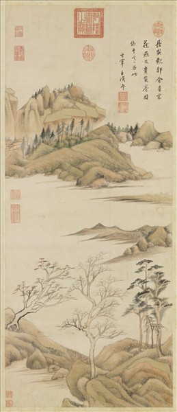 明董其昌仿燕文貴筆意　軸