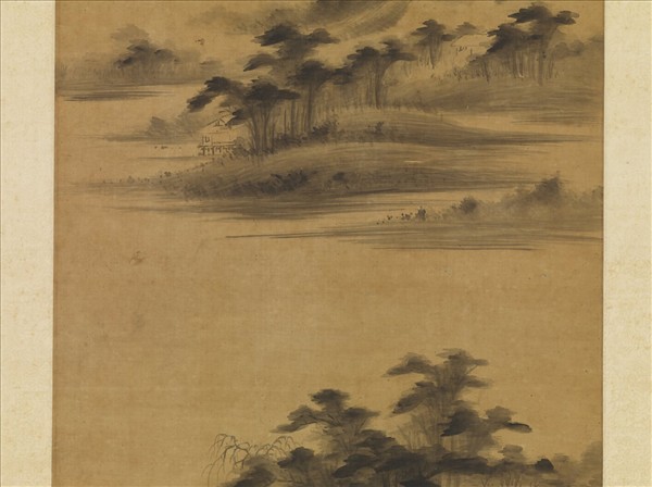 明董其昌仿米瀟湘白雲　軸