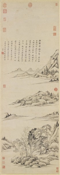 明董其昌仿倪瓚筆意　軸