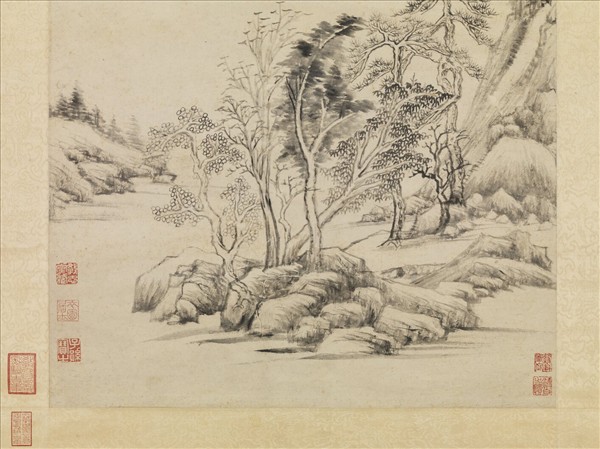 明董其昌仿倪瓚筆意　軸