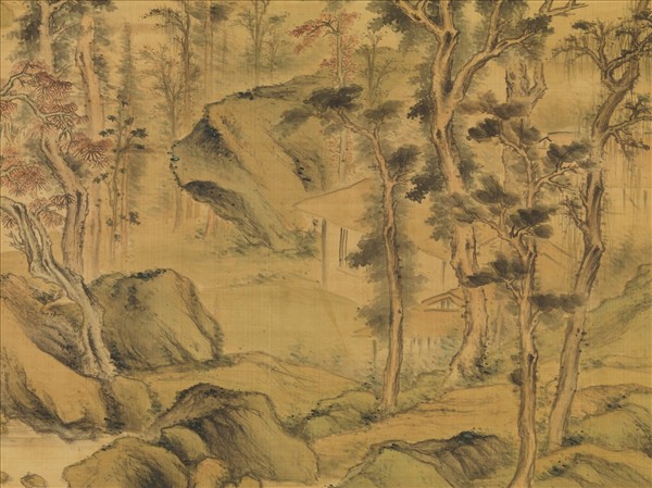 明董其昌秋景山水　軸