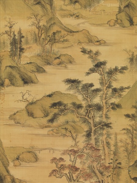 明董其昌秋景山水　軸