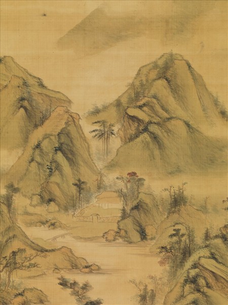 明董其昌秋景山水　軸