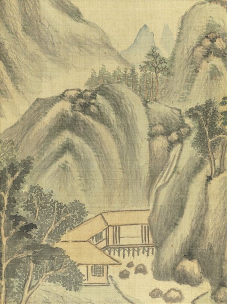 明董其昌書畫冊　冊　溪橋結廬