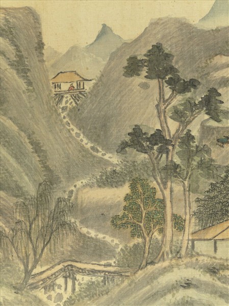 明董其昌書畫冊　冊　南亭望山