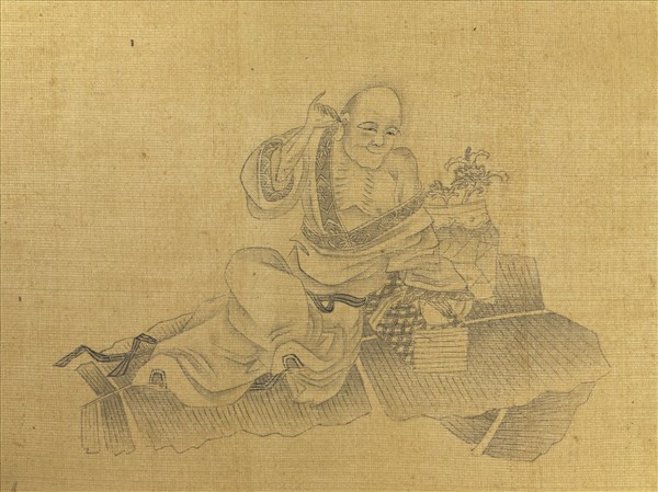 明人羅漢像附董其昌書　冊　羅漢（二）