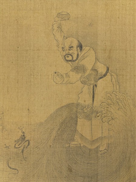 明人羅漢像附董其昌書　冊　羅漢（三）