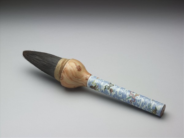 粉彩瓷八仙斗筆