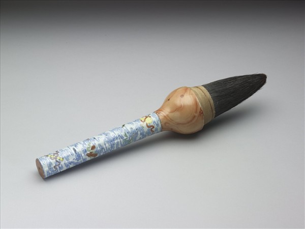 粉彩瓷八仙斗筆