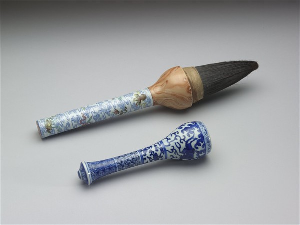 粉彩瓷八仙斗筆