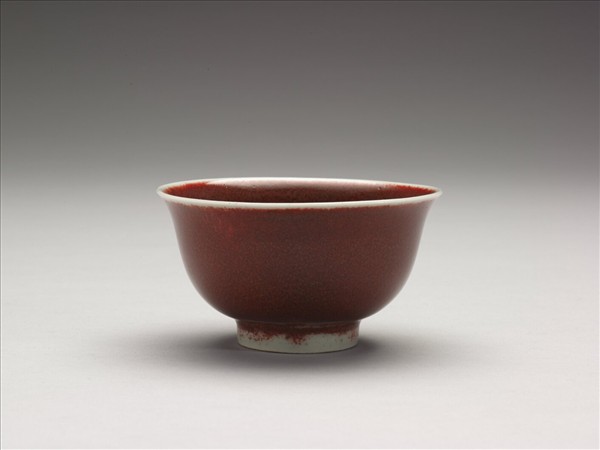 寶石紅釉碗