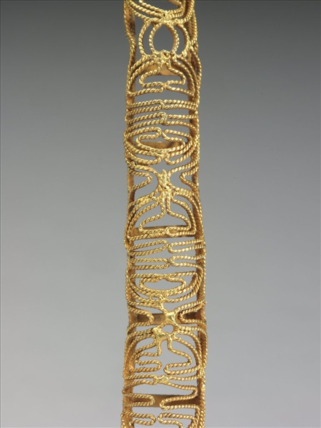 銅鍍金纍絲壽字紋指甲套