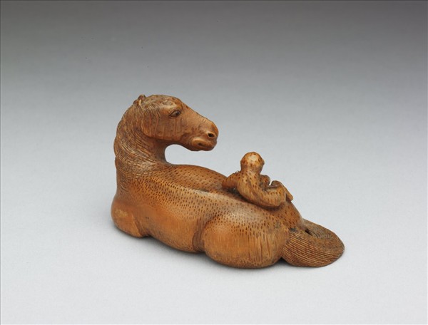 竹根雕馬上封侯