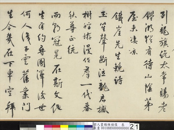 明人畫楊維禎像　卷